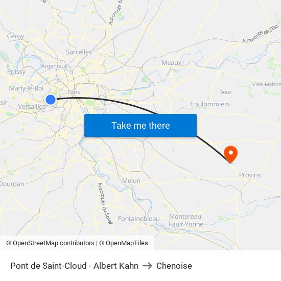 Pont de Saint-Cloud - Albert Kahn to Chenoise map