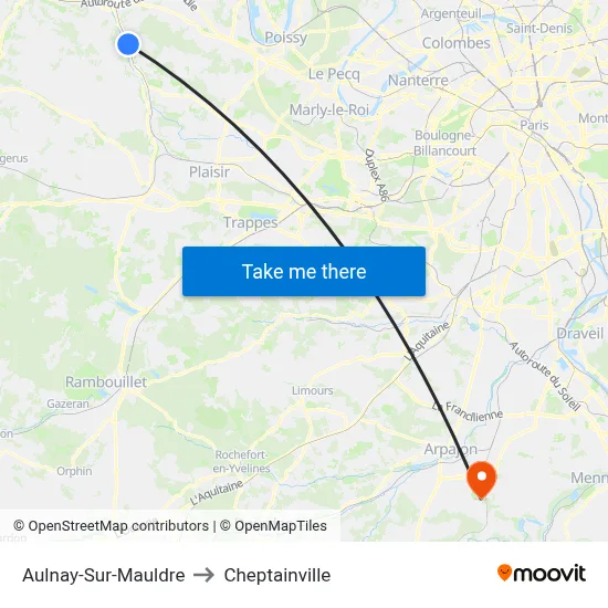 Aulnay-Sur-Mauldre to Cheptainville map