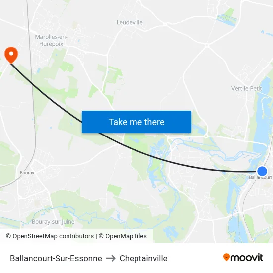 Ballancourt-Sur-Essonne to Cheptainville map