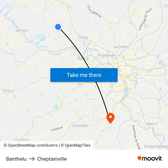 Banthelu to Cheptainville map