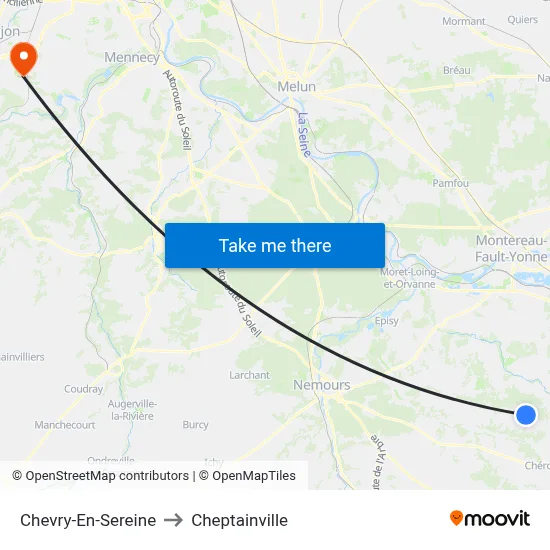 Chevry-En-Sereine to Cheptainville map