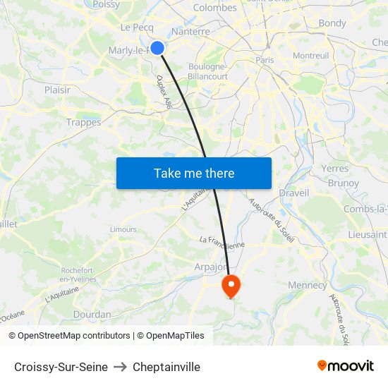 Croissy-Sur-Seine to Cheptainville map