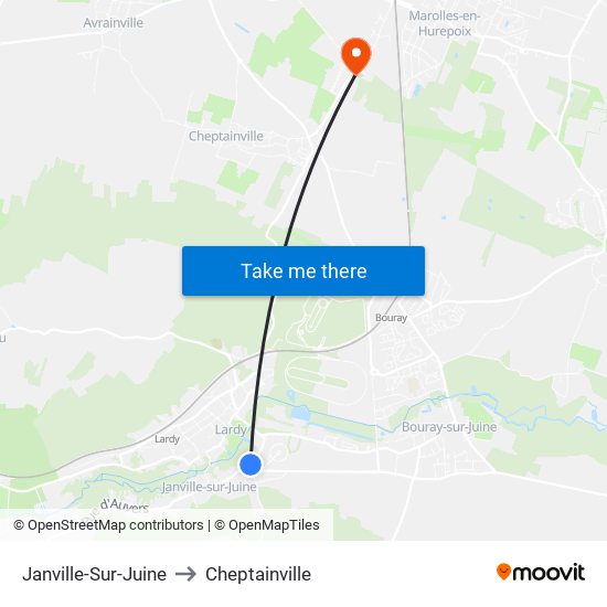 Janville-Sur-Juine to Cheptainville map