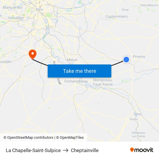 La Chapelle-Saint-Sulpice to Cheptainville map