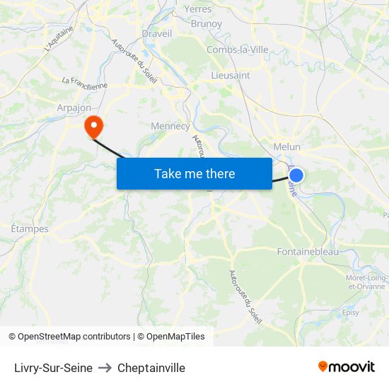 Livry-Sur-Seine to Cheptainville map