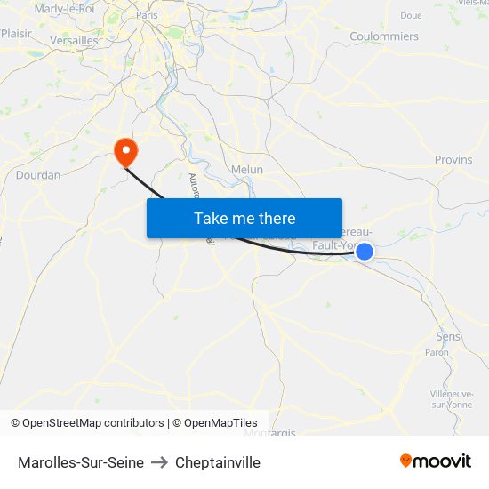 Marolles-Sur-Seine to Cheptainville map