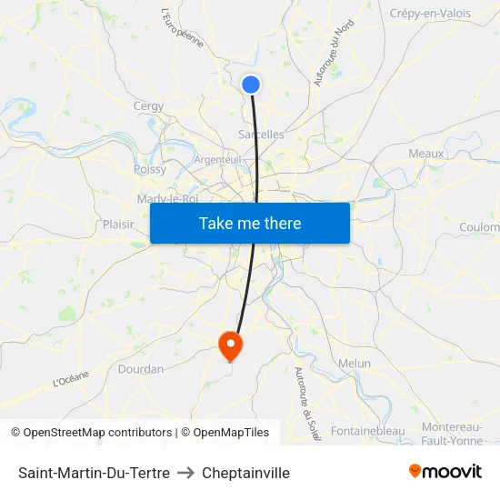 Saint-Martin-Du-Tertre to Cheptainville map