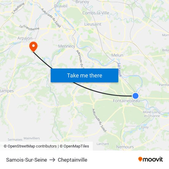 Samois-Sur-Seine to Cheptainville map
