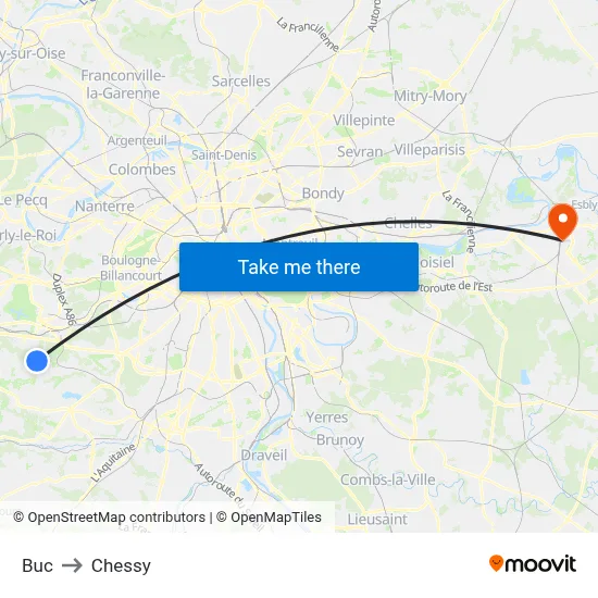Buc to Chessy map