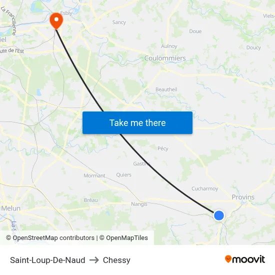 Saint-Loup-De-Naud to Chessy map