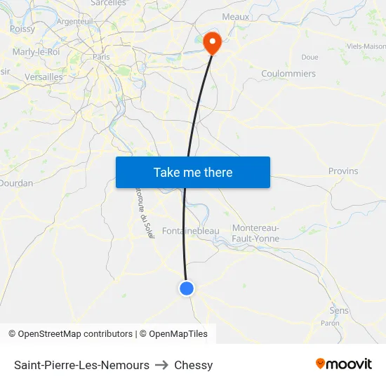 Saint-Pierre-Les-Nemours to Chessy map