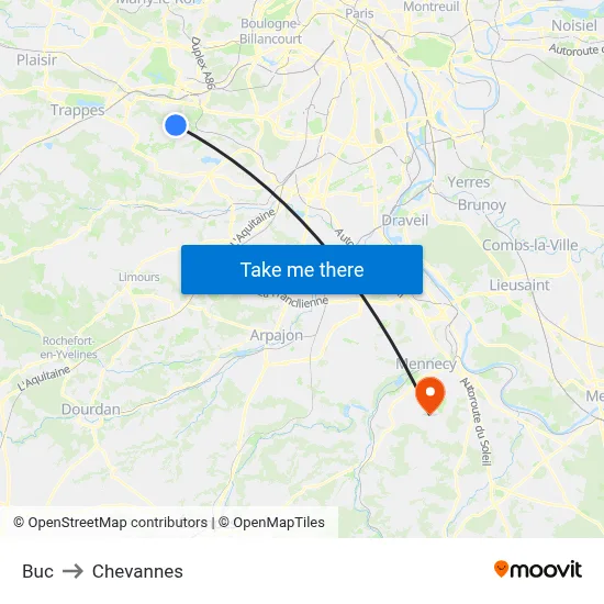Buc to Chevannes map