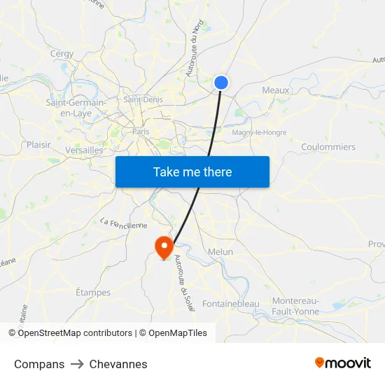 Compans to Chevannes map