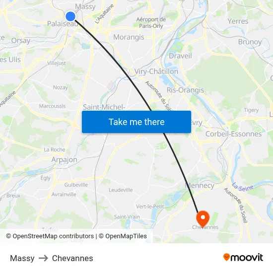 Massy to Chevannes map