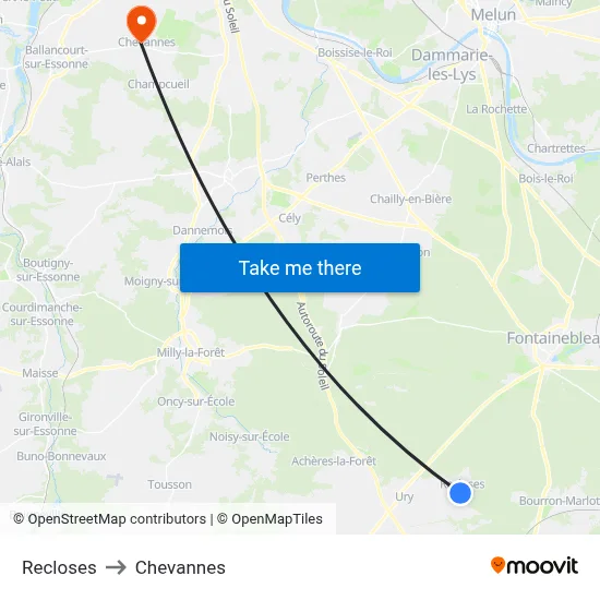 Recloses to Chevannes map