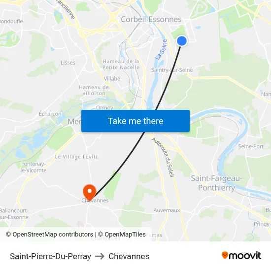 Saint-Pierre-Du-Perray to Chevannes map
