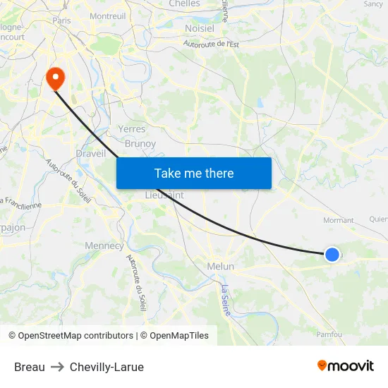Breau to Chevilly-Larue map