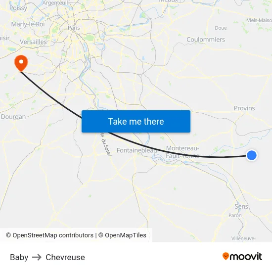 Baby to Chevreuse map