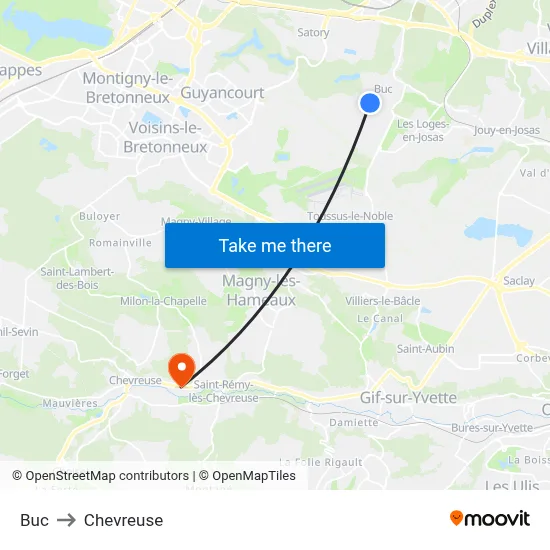 Buc to Chevreuse map