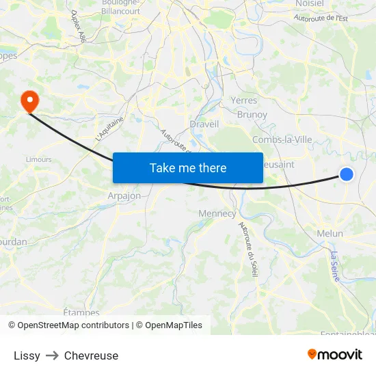 Lissy to Chevreuse map