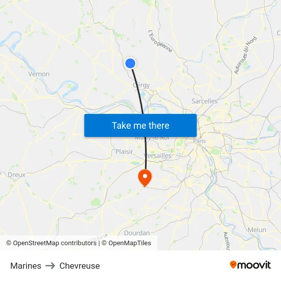 Marines to Chevreuse map