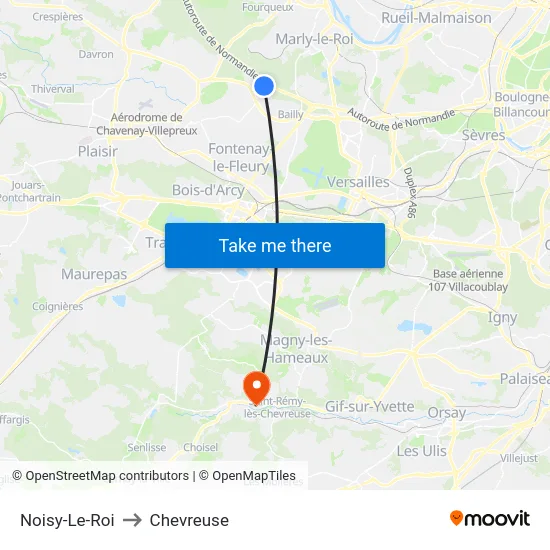 Noisy-Le-Roi to Chevreuse map
