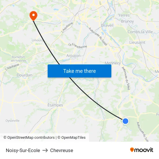 Noisy-Sur-Ecole to Chevreuse map