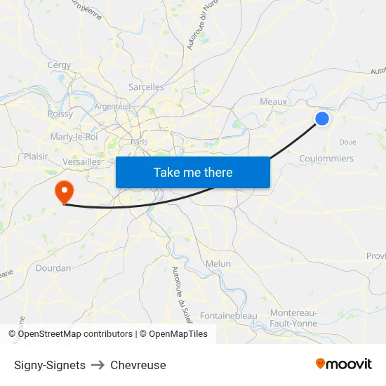 Signy-Signets to Chevreuse map