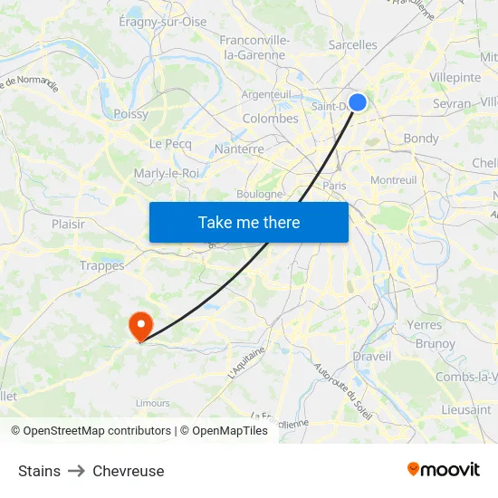 Stains to Chevreuse map