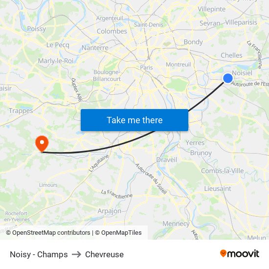 Noisy - Champs to Chevreuse map