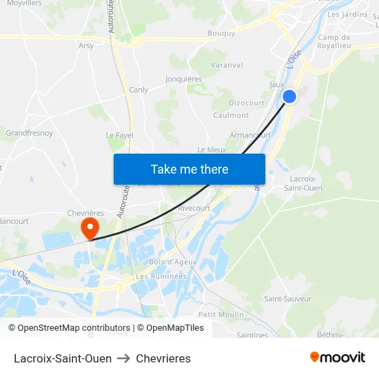 Lacroix-Saint-Ouen to Chevrieres map