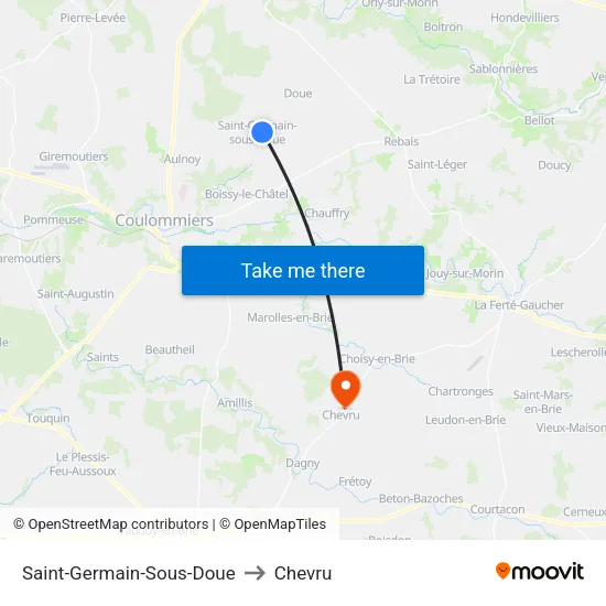 Saint-Germain-Sous-Doue to Chevru map