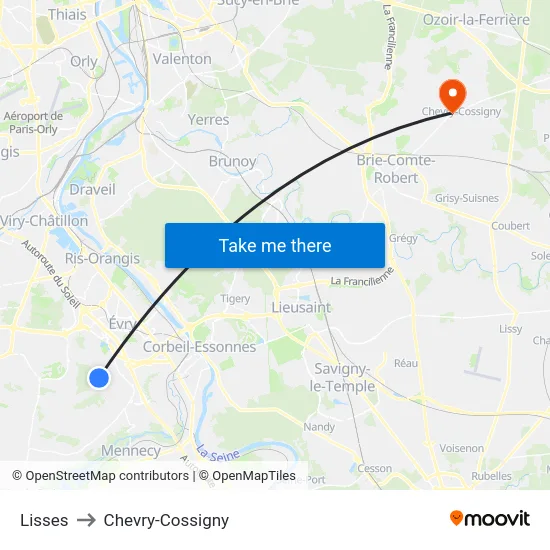 Lisses to Chevry-Cossigny map