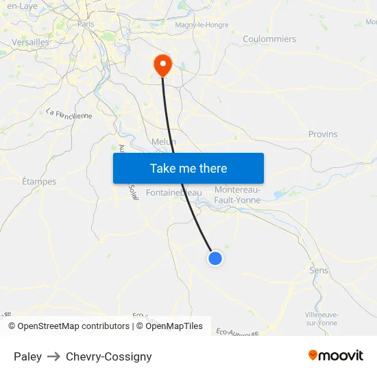 Paley to Chevry-Cossigny map
