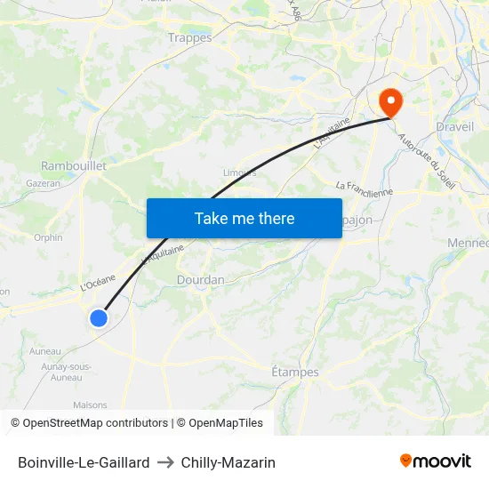 Boinville-Le-Gaillard to Chilly-Mazarin map
