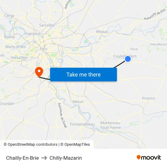 Chailly-En-Brie to Chilly-Mazarin map