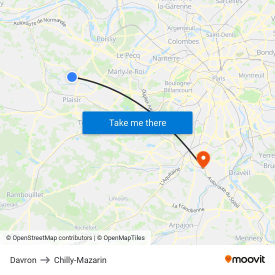 Davron to Chilly-Mazarin map