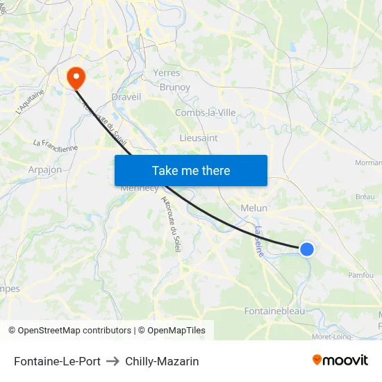 Fontaine-Le-Port to Chilly-Mazarin map