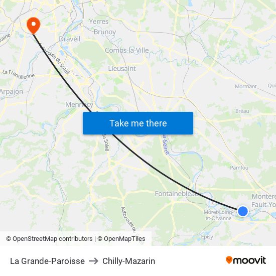 La Grande-Paroisse to Chilly-Mazarin map