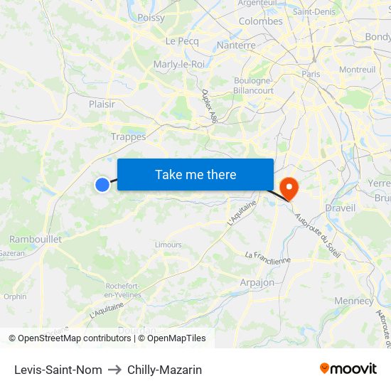 Levis-Saint-Nom to Chilly-Mazarin map