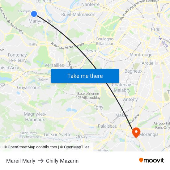 Mareil-Marly to Chilly-Mazarin map