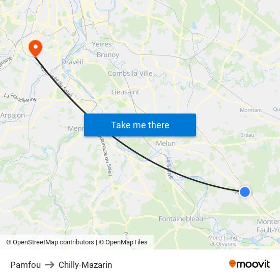Pamfou to Chilly-Mazarin map