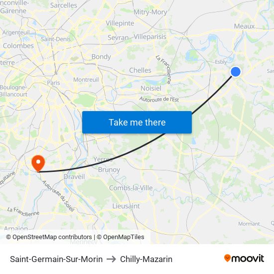 Saint-Germain-Sur-Morin to Chilly-Mazarin map