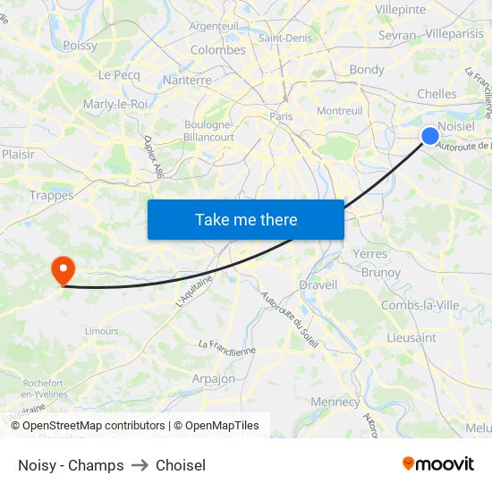 Noisy - Champs to Choisel map