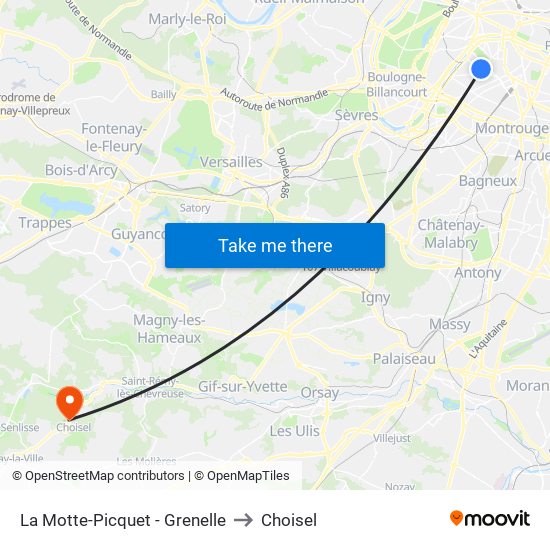 La Motte-Picquet - Grenelle to Choisel map
