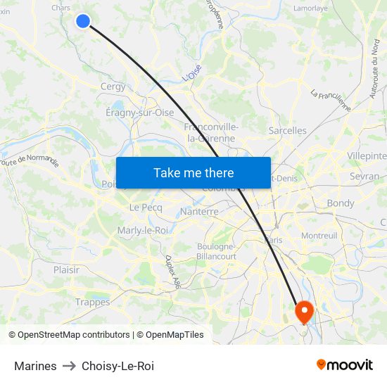 Marines to Choisy-Le-Roi map