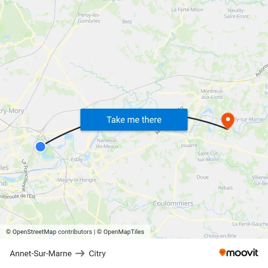 Annet-Sur-Marne to Citry map