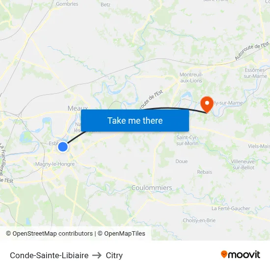Conde-Sainte-Libiaire to Citry map