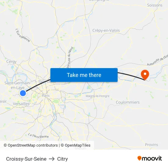 Croissy-Sur-Seine to Citry map