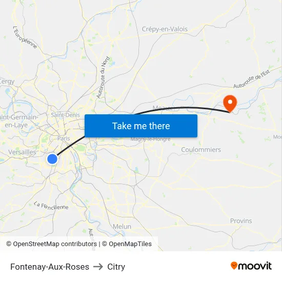 Fontenay-Aux-Roses to Citry map